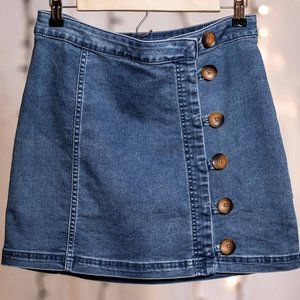 LIKE NEW Free People Little Daisies Jean Skirt